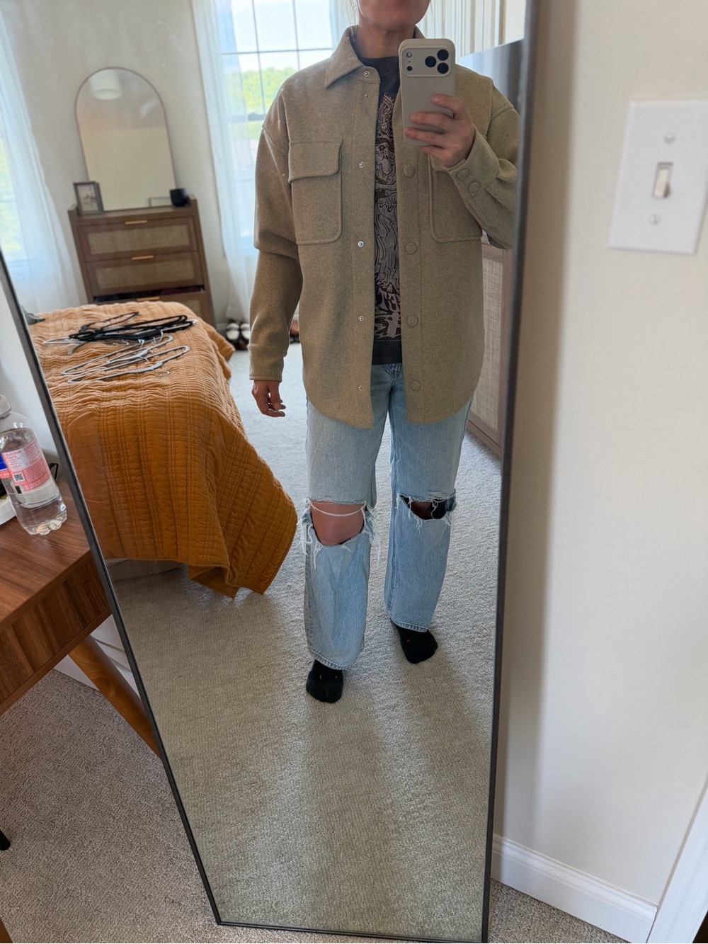 Calia Beige Shacket Jacket - Picture 6 of 7